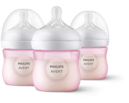 Philips Avent Natural Baby Bottles, Slow Flow, 4 oz, BPA-Free, 3-Pack