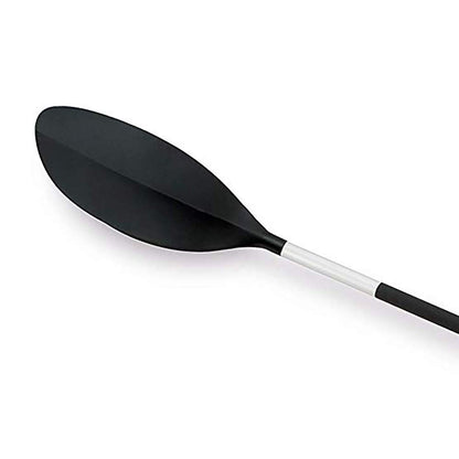 INTEX 69629E 86" Kayak Paddle: Ribbed Spoon Shaped Blades – Durable Lightweight Aluminum Shaft – Comfortable Grips – 3-Position Feather Adjustability – TUV RL Approved