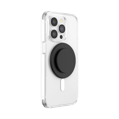 PopSockets Phone Grip for MagSafe with Kickstand, Magnetic Stand, Swappable Top, Secure Hold for iPhone MagSafe Cases, Phone & Tablet Grip - Black