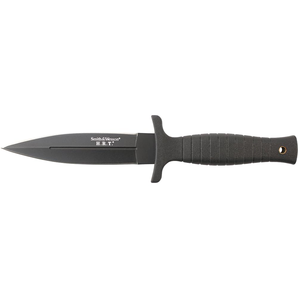Smith & Wesson 9" H.R.T Double Edged Boot Knife,Black Smith & Wesson