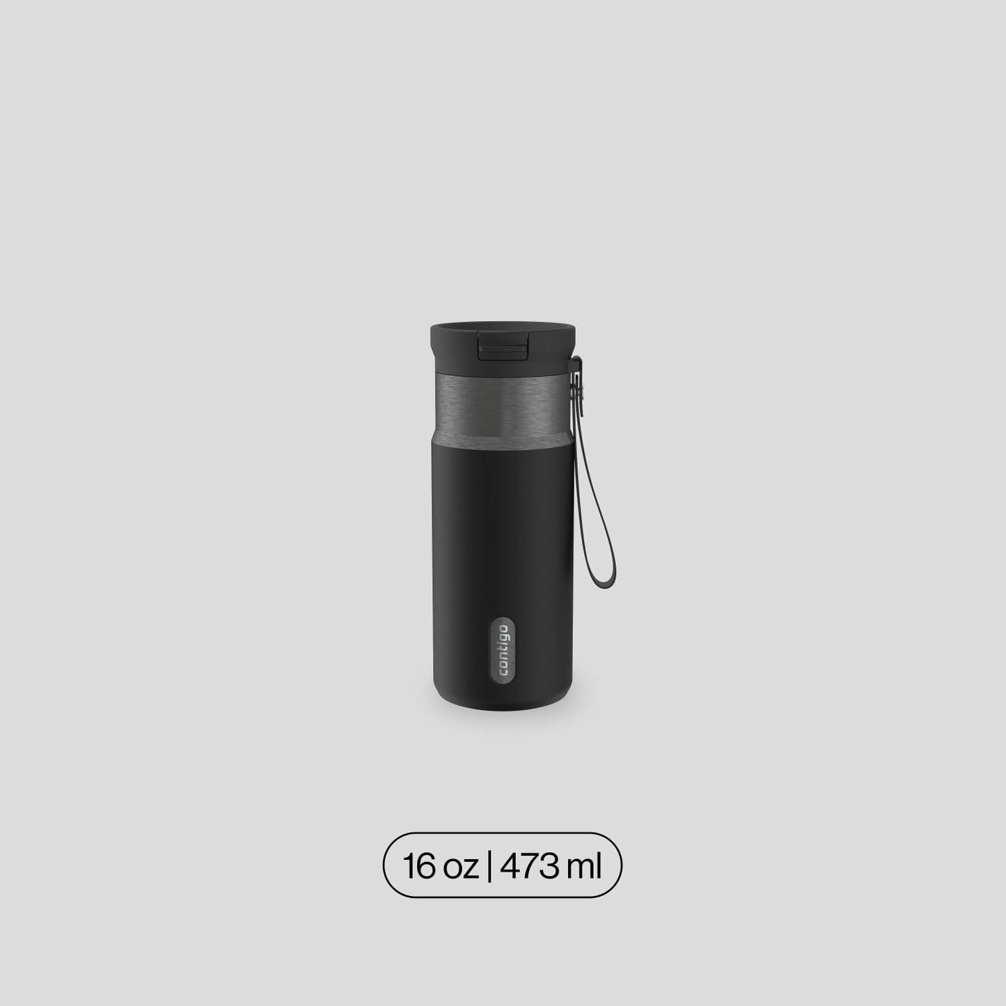 Contigo SnapSeal 16 oz Travel Mug w/Carry Strap | Vacuum-Insulated Stainless Steel for Hot Coffee & Tea or Cold Drinks | Spill-Proof Lid w/Straw Compatibility | BPA & Lead-Free | Dishwasher Safe 🍁 All In One Marketplace Canada