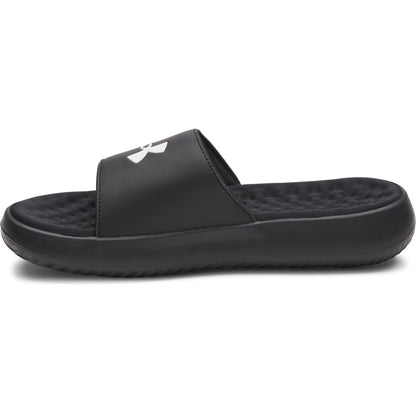 Under Armour Men's Ignite Pro 8 Fixed Band Slides Sandal, (004) Black/Black/White, 10 🍁 All In One Marketplace Canada