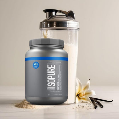 Isopure Zero Carb Whey Protein Isolate Powder - Creamy Vanilla Flavor - 25g Per Serving, 14 Servings (406g)