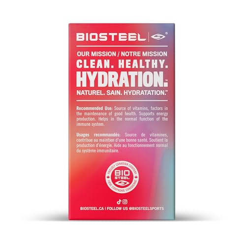 BioSteel Zero Sugar Sports Hydration Mix Variety Pack - Mixed Berry, Rainbow Twist & Blue Raspberry, 30 Packets