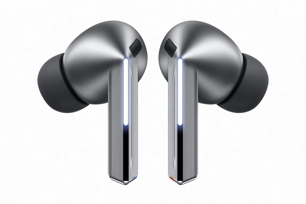 Samsung Galaxy Buds3Pro, Wireless Bluetooth Earbuds with Adaptive Noise Control, Sweat and Water Resistance, AI translator, Hi-Fi Sound, 360 Audio – Silver (CAD Version & Warranty) Samsung