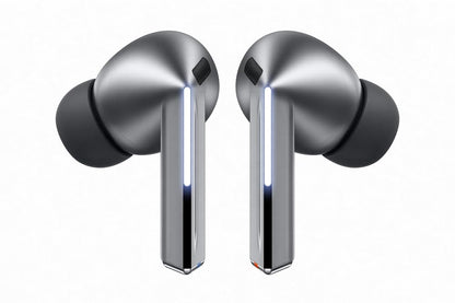 Samsung Galaxy Buds3Pro, Wireless Bluetooth Earbuds with Adaptive Noise Control, Sweat and Water Resistance, AI translator, Hi-Fi Sound, 360 Audio – Silver (CAD Version & Warranty) Samsung