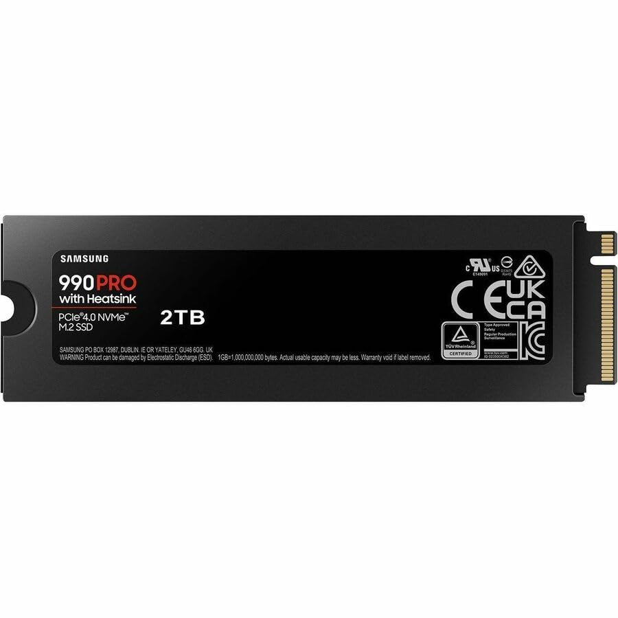 SAMSUNG 990 PRO w/Heatsink SSD 2TB PCIe Gen4 NVMe M.2 Internal Solid State Drive, Up to 7,450MB/s, PS5 Compatible, MZ-V9P2T0CW