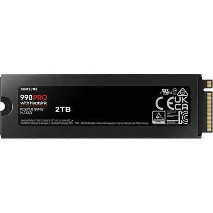 SAMSUNG 990 PRO w/Heatsink SSD 2TB PCIe Gen4 NVMe M.2 Internal Solid State Drive, Up to 7,450MB/s, PS5 Compatible, MZ-V9P2T0CW