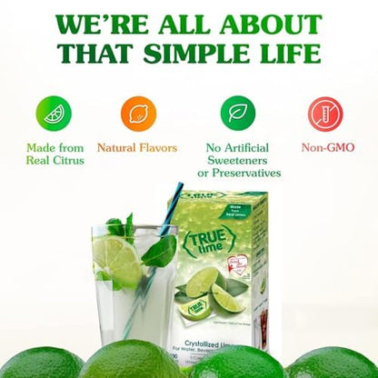 True Lemon & Lime Water Enhancer - Sugar-Free, Zero Calorie Citrus Packets (100 Count Each Flavor)