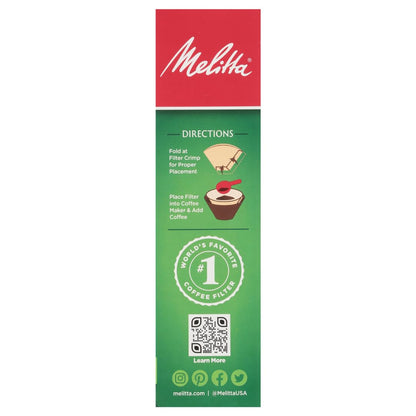 Melitta #4 Cone Coffee Filters, Unbleached Natural Brown, 100 Count (Pack of 3) 300 Total Filters Count - Packaging May Vary