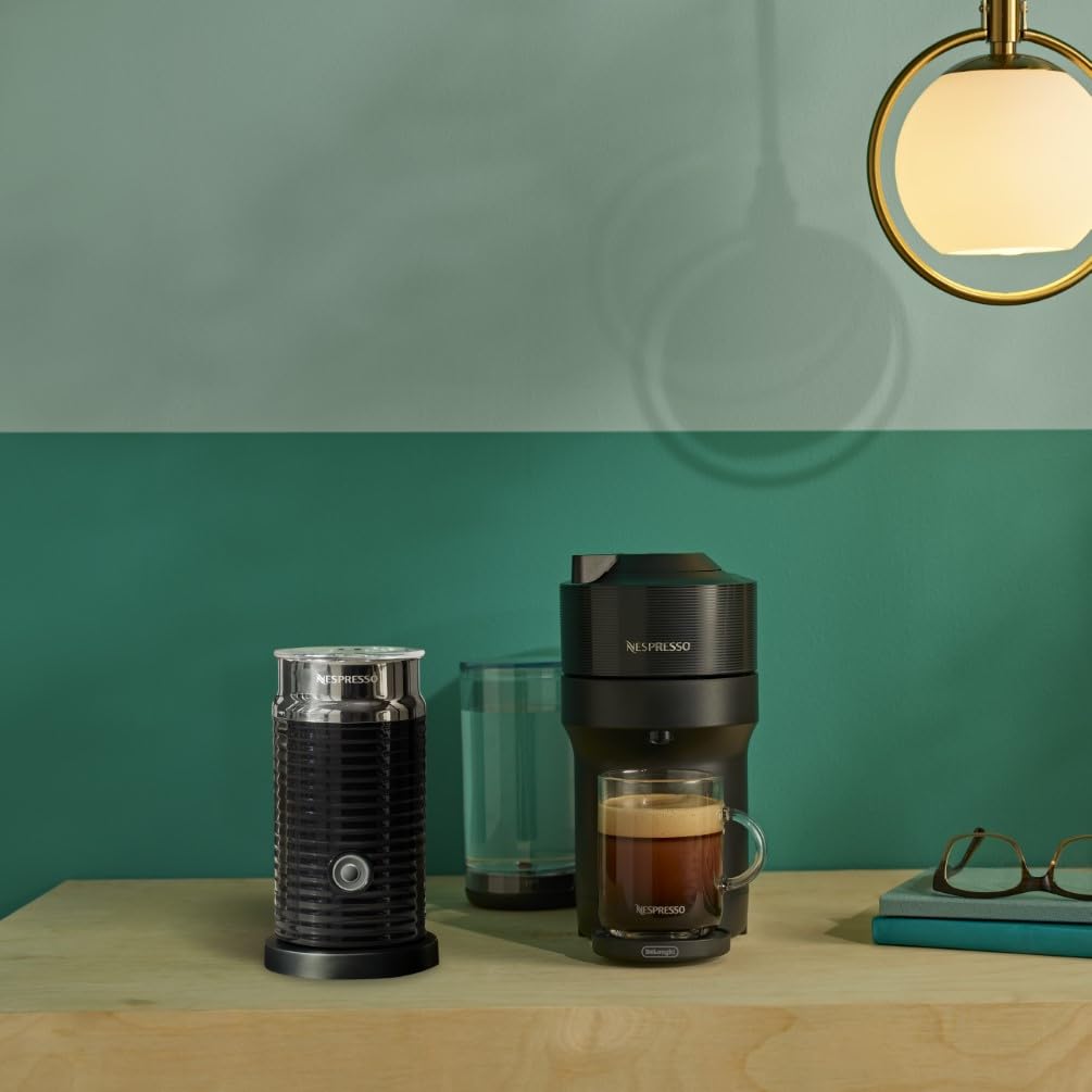 Nespresso Vertuo Pop+ Pod Coffee Maker Liquorice Black with Milk Frother