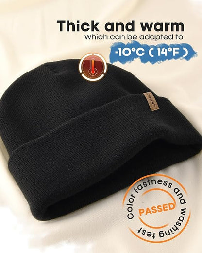 FURTALK Unisex Cuffed Beanie Thick Double Knit Winter Skull Cap 🍁 All In One Marketplace Canada