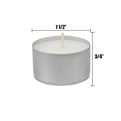Stonebriar Unscented Tea Light Candles, 6 to 7 Hour Extended Burn Time, Smokeless, White, Bulk Set for Weddings, Events, Home Decor, Emergency Use, 100 Count Stonebriar