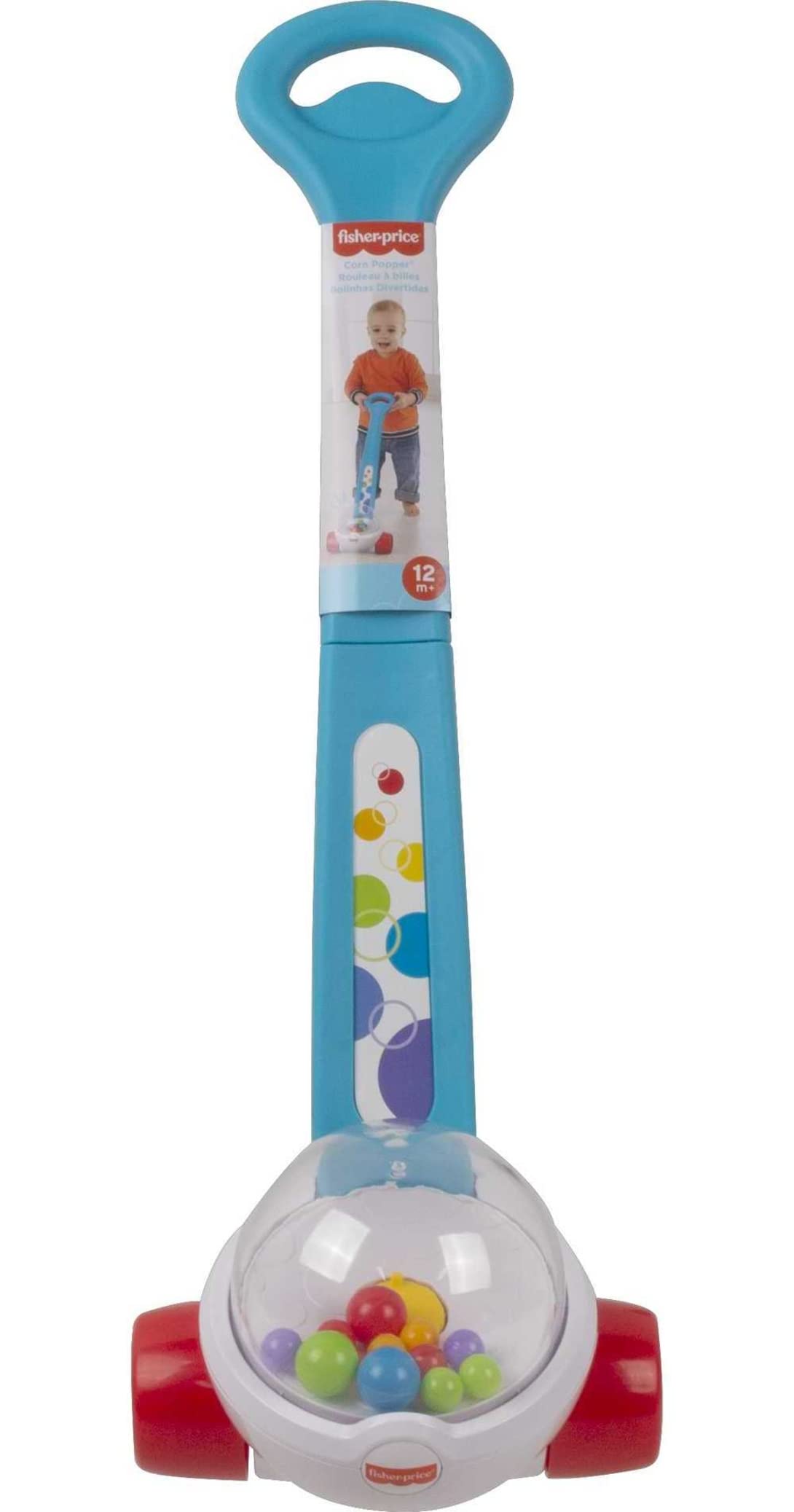 Fisher-Price Corn Popper, Blue Push-Along Toy Fisher-Price
