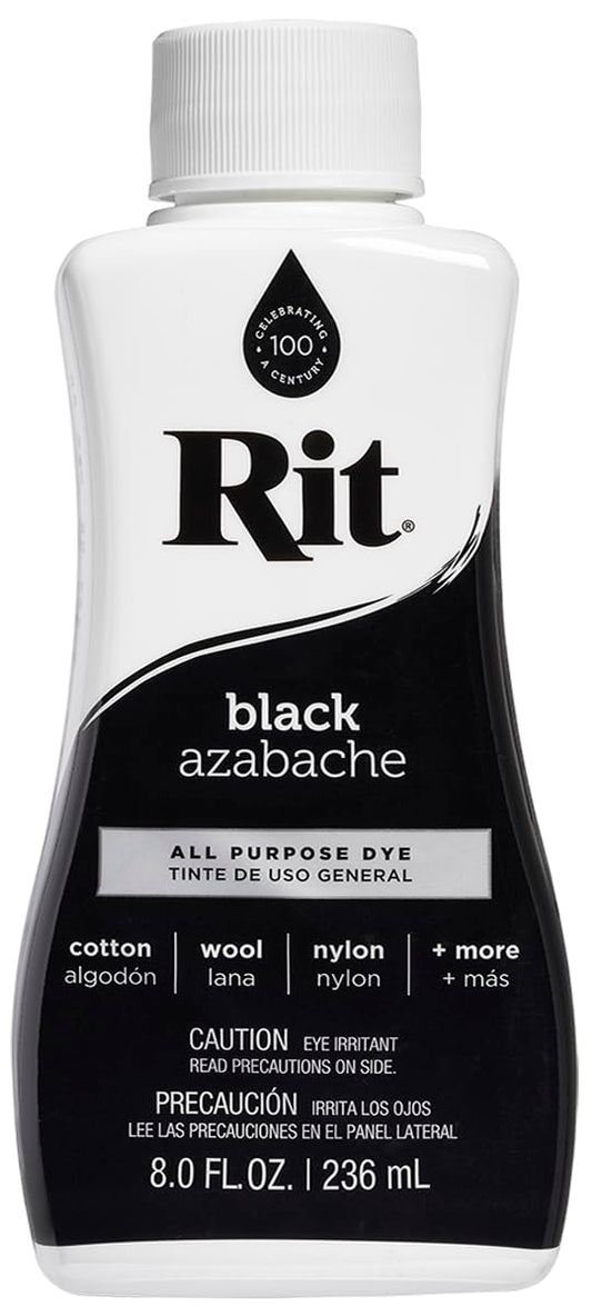 Rit Dye 88150 All Purpose Liquid Dye, Black, 8 Fl Oz - Available at All In One Marketplace Canada