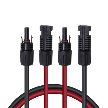 Renogy 20FT 12AWG Solar Panel Extension Cable with Female and Male Connectors, 20Ft. 12AWG, 1 Pair 20' 12 Gauge Red and Black Renogy