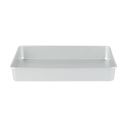 Restaurantware-Met Lux 13 x 9 x 2 Inch Straight-Sided Baking Tin, 1 Rectangular Cake Pan - Oven-Ready, Freezable, Anodized Aluminum Baking Sheet Cake Pan, Greaseproof, for Birthday