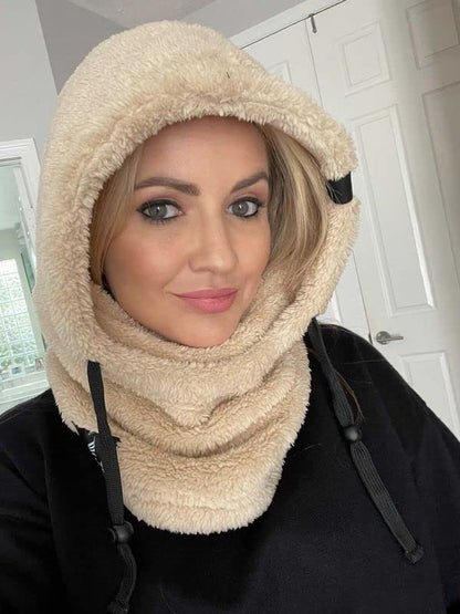 Senllen Ski Mask Cold Weather Fleece Balaclava Wind-Resistant Winter Face Mask for Men and Women Beige 🍁 All In One Marketplace Canada