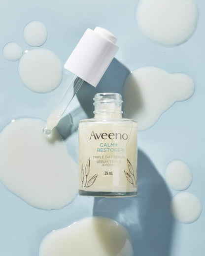 Aveeno Calm + Restore Triple Oat Serum, Dry Sensitive Skin Moisturizer, Oat, Feverfew, Daily Skincare, Fragrance Free, 29-mL 🍁 All In One Marketplace Canada