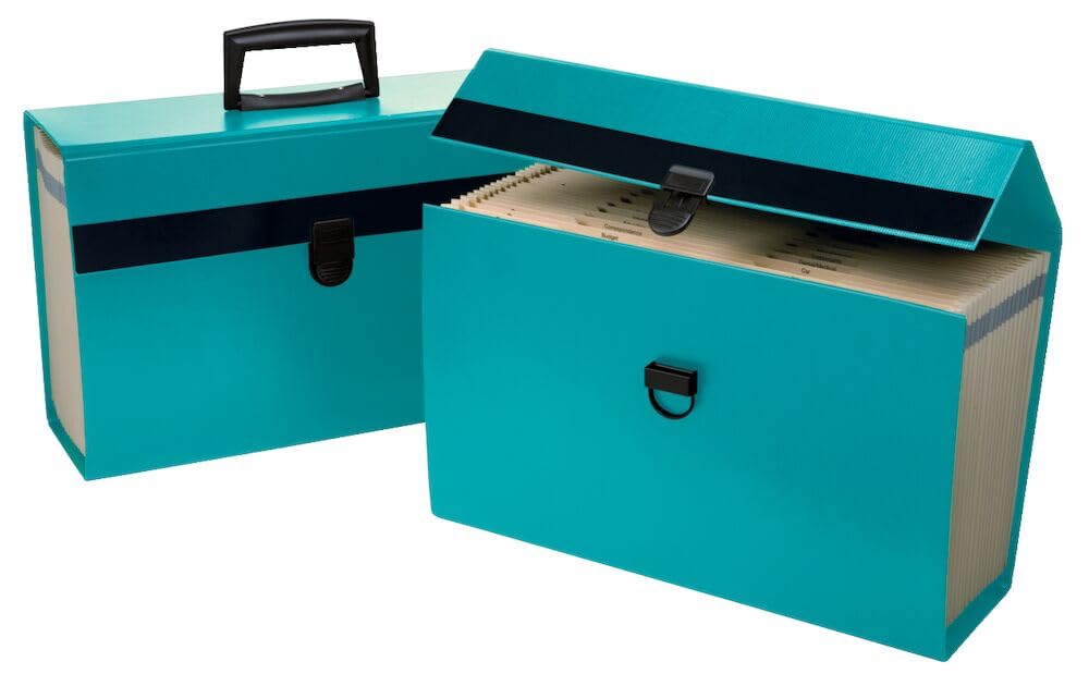 Pendaflex File Organizer, Portafile Expanding Organizer, 19 Pockets, Dark Turquoise, Heavy Duty and Portable, Ideal for Home and Office Use Pendaflex