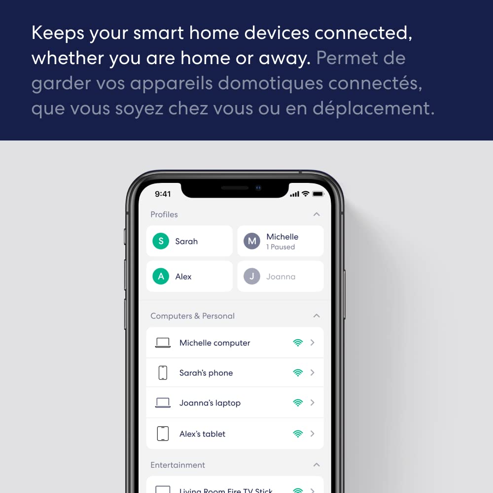 Amazon eero 6+ mesh wifi system - Supports internet plans up to a Gigabit, Coverage up to 420 m², Connect 75+ devices, 3-Pack