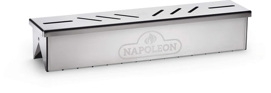 Napoleon Stainless Steel Smoker Box 67013 Add Smoky Flavor to BBQ, Easily Turn Gas Grill Into Smoker, Add Wood Chips or Chunks to Smoke Food on Barbecue Napoleon