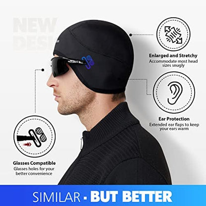 HIKENTURE Winter Skull Cap, Thermal Helmet Liner for Men Women, Black 2PCS 🍁 All In One Marketplace Canada