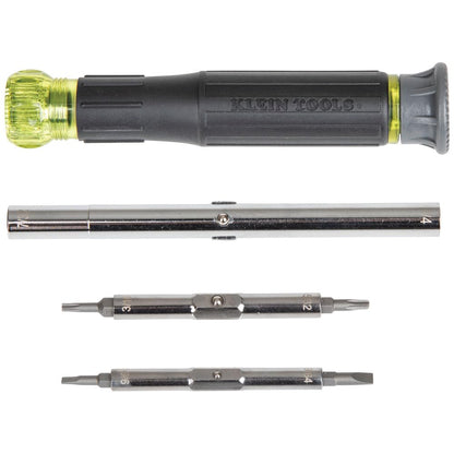 Klein Tools 32314 Electronic Screwdriver, 14-in-1 with 8 Precision Tips, Slotted, Phillips, and Tamperproof TORX Bits, 6 Precision Nut Drivers