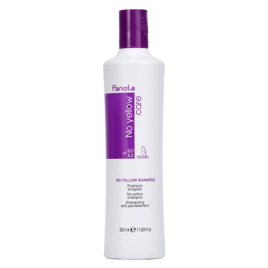 Fanola No Yellow Shampoo | Colour Depositing Purple Shampoo for Blonde, Silver, Gray, and Highlighted Hair | Anti Brass Shampoo Toner to Remove Yellow Tones & Brassiness from Bleached Hair (350 ml) - Available at All In One Marketplace Canada