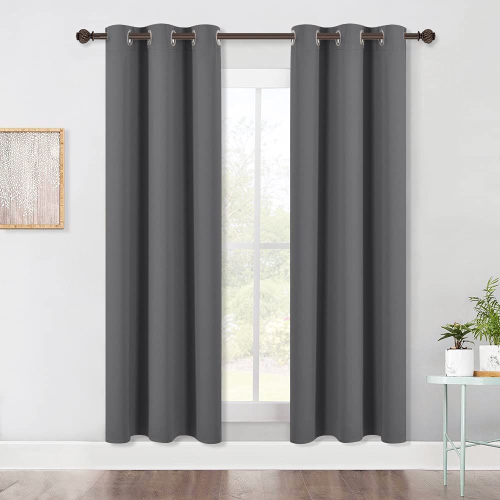 NICETOWN Thick Blackout Draperies for Winter (W42 x L72,Grey,2 Panels) 🍁 All In One Marketplace Canada