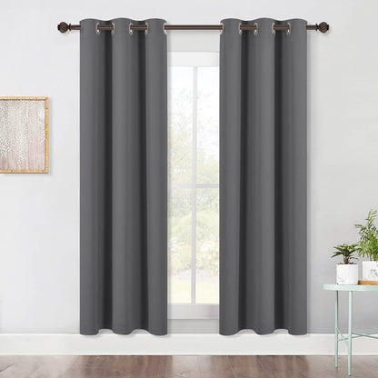 NICETOWN Thick Blackout Draperies for Winter (W42 x L72,Grey,2 Panels) 🍁 All In One Marketplace Canada