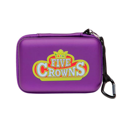 Five Crowns Travel Case – Bilingual Card Game with Soft Case and Clip, 5-Suited Rummy-Style Game for Families and Kids, 1–7 Players, Ages 8+