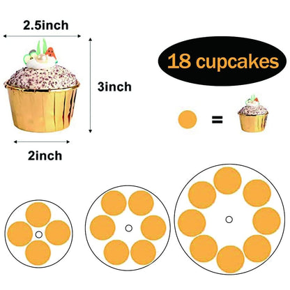 PowerKing 3 Tier Cupcake Stand Cake Stand - Plastic Tiered Serving Tray for Desserts, Candy, and Treats - Perfect for Wedding, Birthday, Tea Party (Round, 2 Pack) 🍁 All In One Marketplace Canada