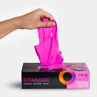 FRAMAR Pink Nitrile Gloves Small – Disposable Gloves Small, Cleaning Gloves, Plastic Gloves Disposable Food Safe, Latex Free Gloves, Gants Nitrile, Gants Jetables, Rubber Gloves