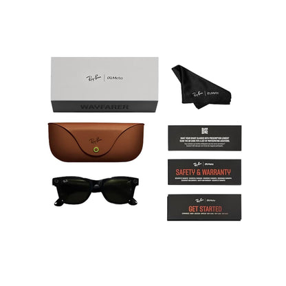Ray-Ban Meta Glasses, Wayfarer - Matte Black/Transitions Clear to Graphite Green