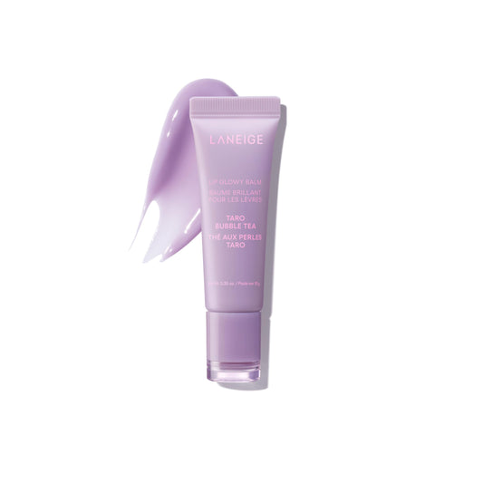 LANEIGE Lip Glowy Balm: Sheer Tinted Lip Moisturizer with Shea Butter, for Hydrating Shine & Soft Lips, Taro Bubble Tea