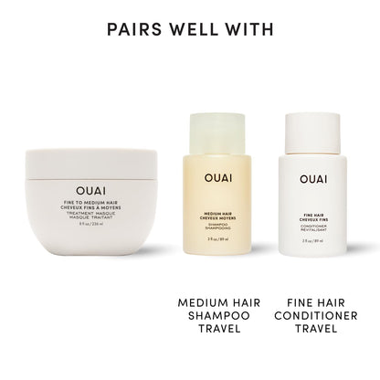 OUAI Fine to Medium Hair Treatment Mask- Deep Conditioning Hair Mask (8 oz) OUAI