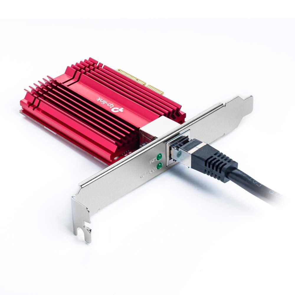 TP-Link 10GB PCIe Network Card (TX401) - PCIe to 10 Gigabit Ethernet Network Adapter, Supports Windows 11/10/8.1/8/7, Windows Servers 2019/2016/2012 R2, and Linux, Including a CAT6A Ethernet Cable TP-Link