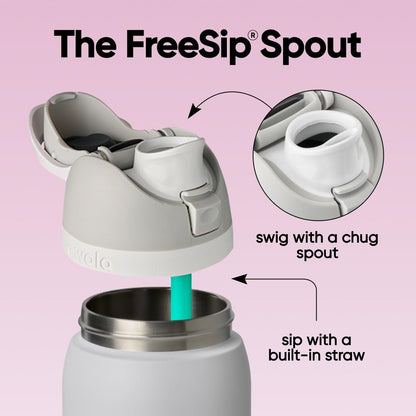 Owala FreeSip Insulated Stainless Steel Water Bottle with Straw for Sports and Travel, BPA-Free, 32oz, Dreamy Field