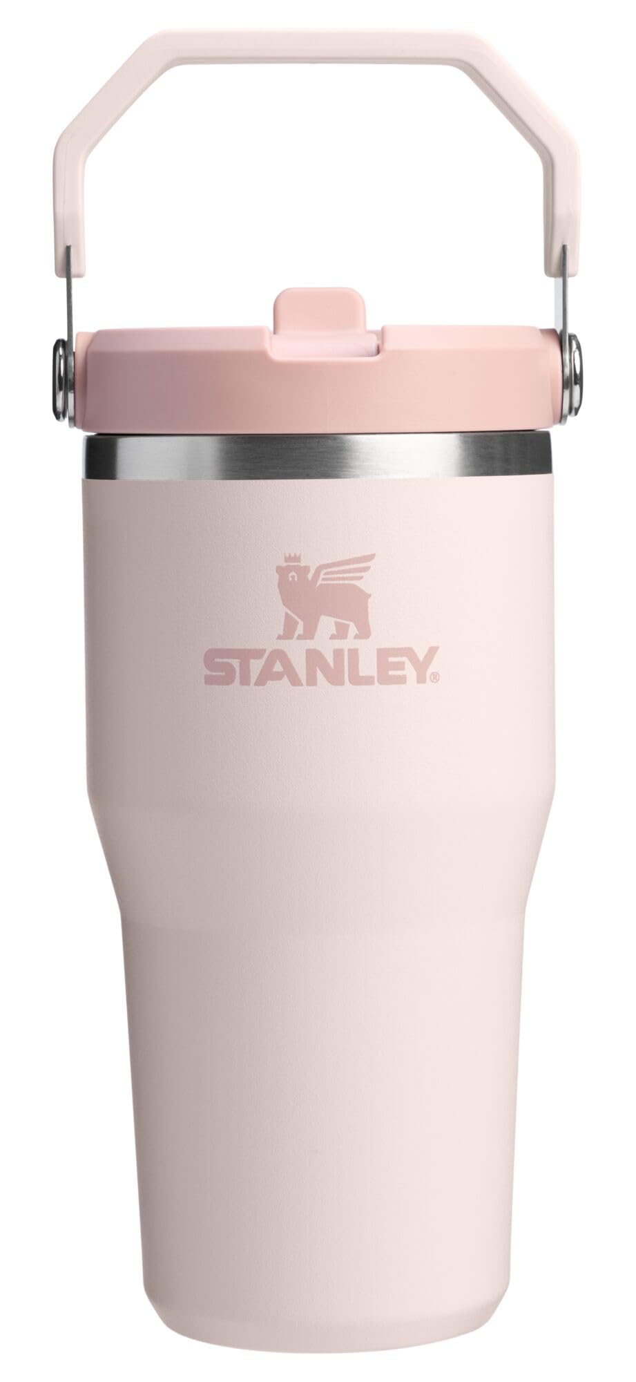 Stanley IceFlow 2.0 Flip Straw Tumbler with Handle 20 oz | Twist On Lid and Flip Up Straw | Leakproof Water Bottle | Insulated Stainless Steel | BPA-Free | Rose Quartz 🍁 All In One Marketplace Canada