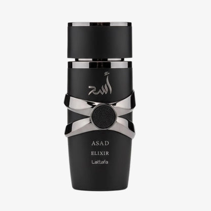 Lattafa Asad Elixir – Spicy, Woody, Amber, Warm – Eau de Parfum Spray Long-Lasting Fragrance for Men, 3.4 Ounce / 100 ml