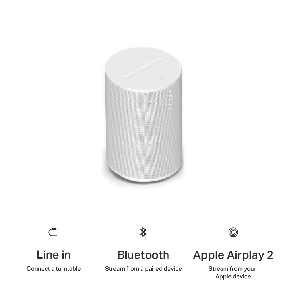 Sonos Era 100 SL - Compact, Microphone-Free Speaker with WiFi, Bluetooth - White Sonos
