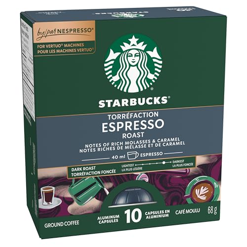 Starbucks Espresso Roast Nespresso Vertuo Capsules, 4 Boxes (272g)