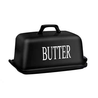 KAIBARE Porcelain Butter Dish for 1LB of Butter Block, Black 🍁 All In One Marketplace Canada