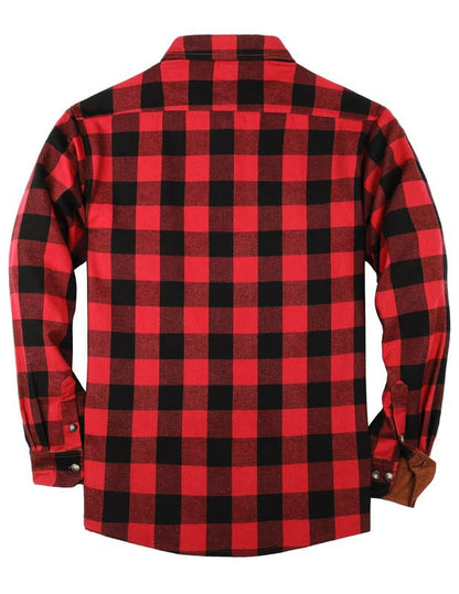 TARAINYA Men's Flannel Plaid Button Down Long Sleeve Shirt with Pockets 🍁 All In One Marketplace Canada