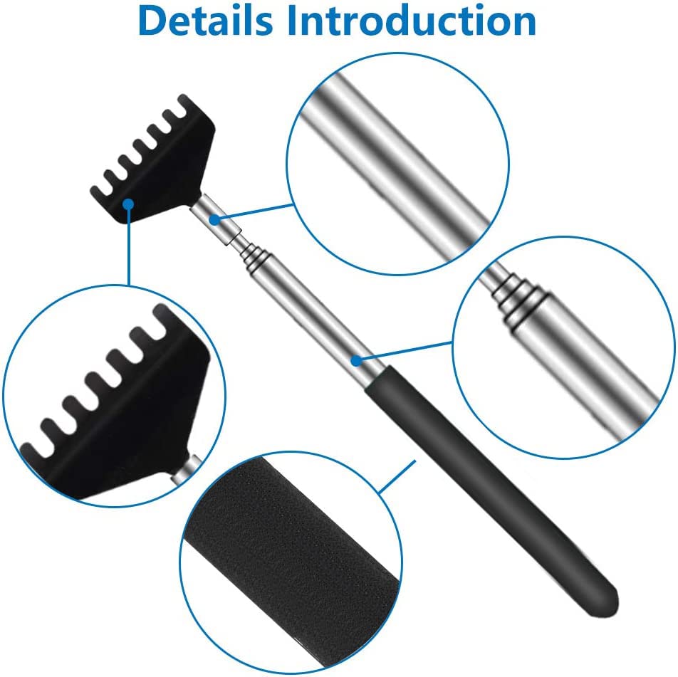 Back Scratcher, YIMICOO 6 Pack Portable Extendable Telescopic Eagle Claw Metal Back Scratchers/Hand Massager with Soft Rubber Handles for Thanksgiving, Birthday, Christmas Gifts (style 2) 🍁 All In One Marketplace Canada