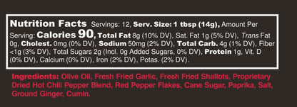 Hot Crispy Oil Original – All-Natural Blend with Fried Shallots, Garlic & Chili Peppers, 170g