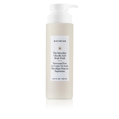Naturium The Smoother Glycolic Acid Exfoliating Body Wash | With an AHA Blend of Glycolic & Lactic Acids, For Rough, Uneven Skin | 16.9 FL OZ / 500 ml