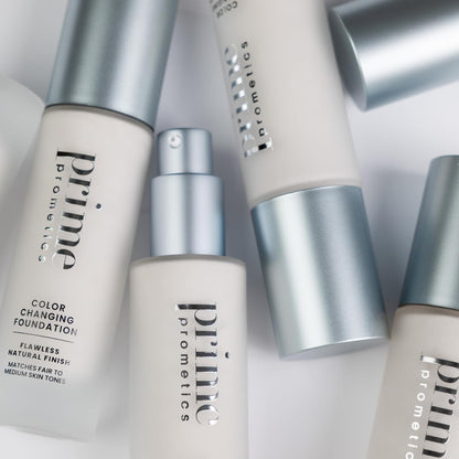 Prime Prometics Color Changing Foundation for Mature Women – Instantly Adapts to Your Skin Tone – Buildable Light-to-Medium Coverage – 12-Hour Wear – Natural Dewy Finish – Hypoallergenic - Available at All In One Marketplace Canada