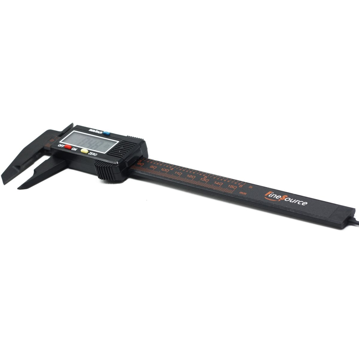FineSource Electronic Digital Caliper Inch/Metric Conversion 0-6 Inch/150 mm Carbon Fiber Gauge Micrometer Extra Large LCD Screen Auto Off Featured Measuring Tool (Black)
